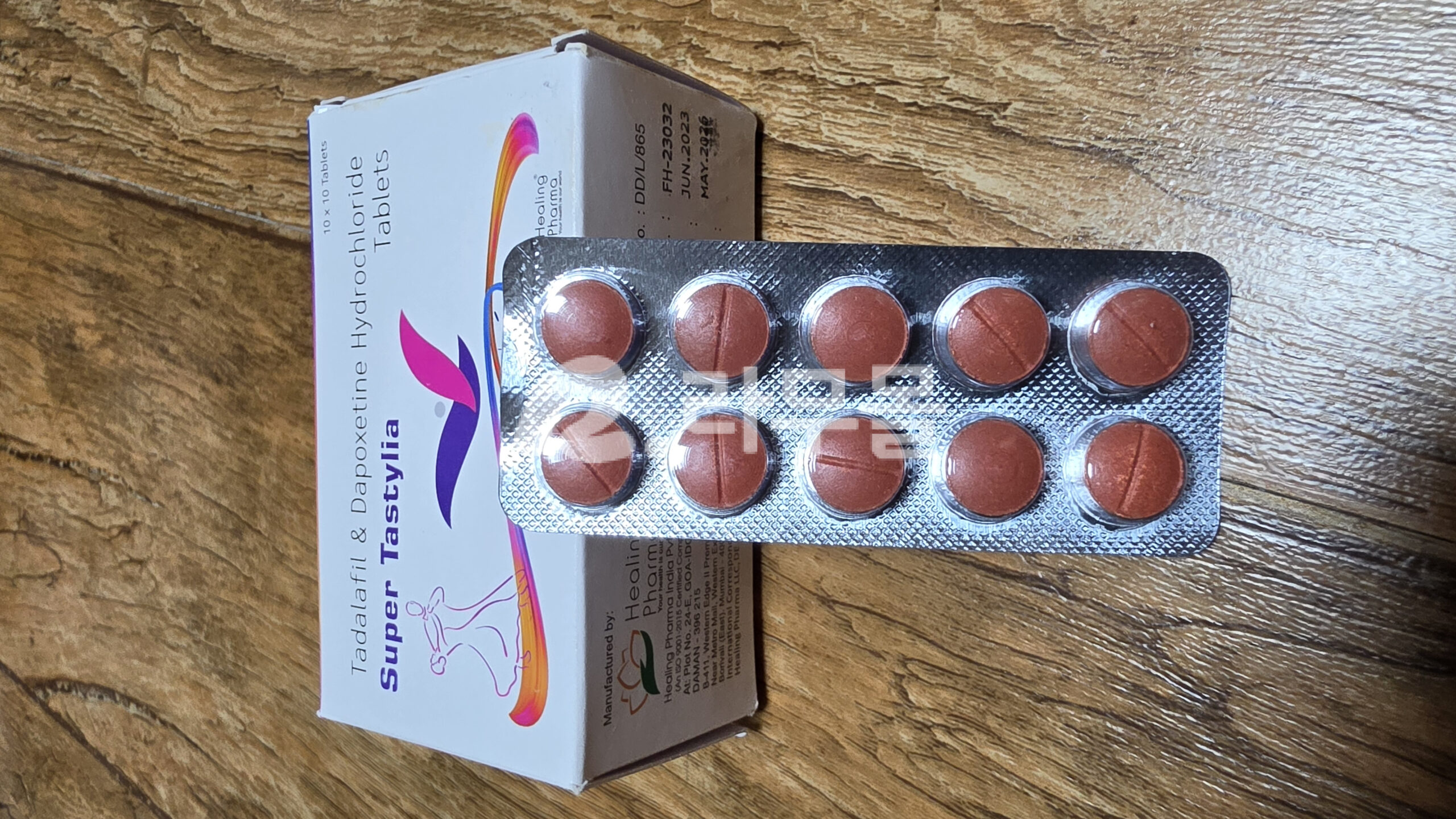 슈퍼타스틸리아 (타다리필 tadalafil 20mg + 다폭세틴 dapoxetine 60mg) 직구 후기