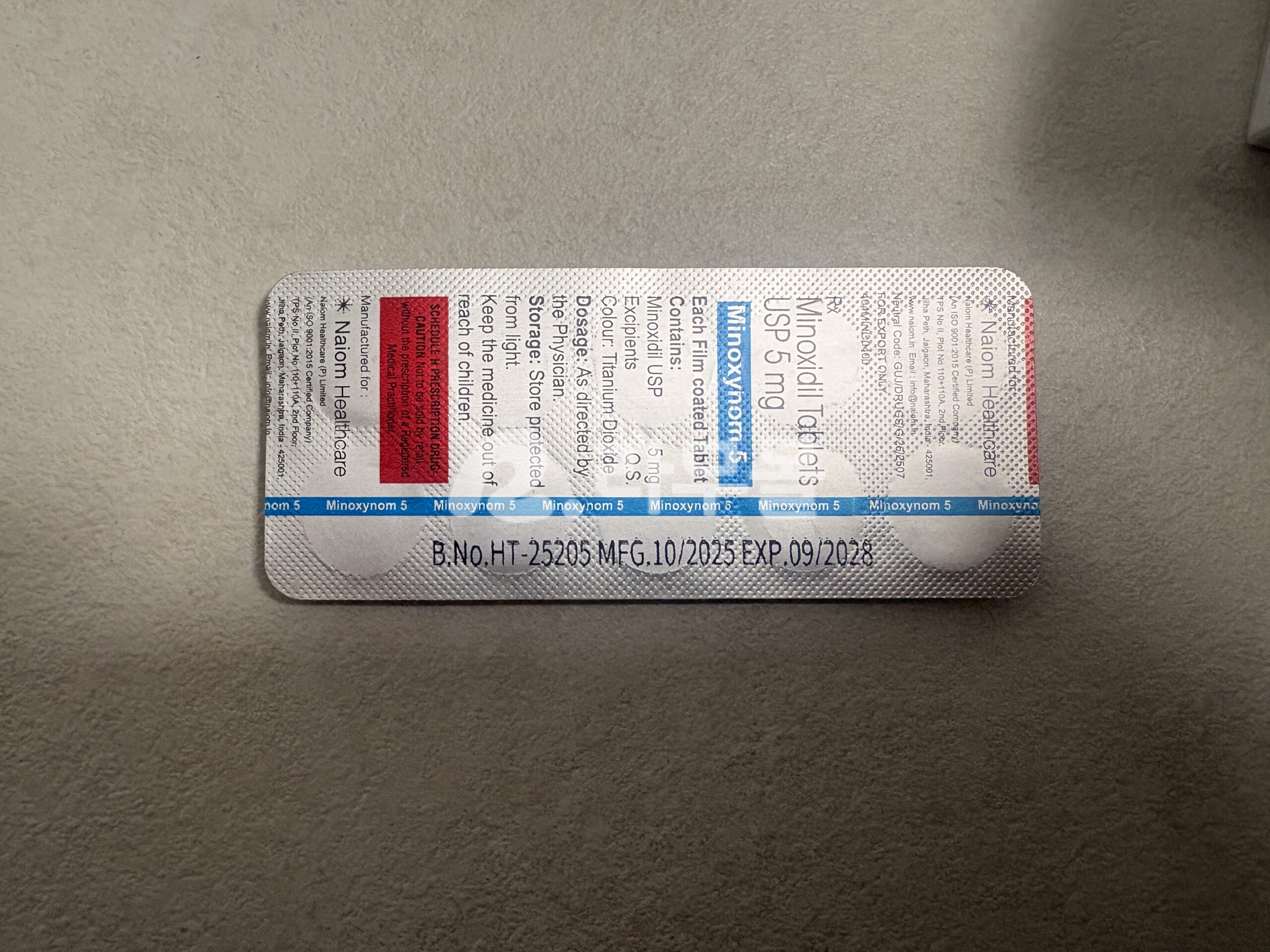 미녹시딜 미녹시놈5mg 직구 후기